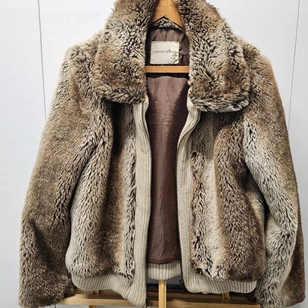 Brown Faux Fur Jacket